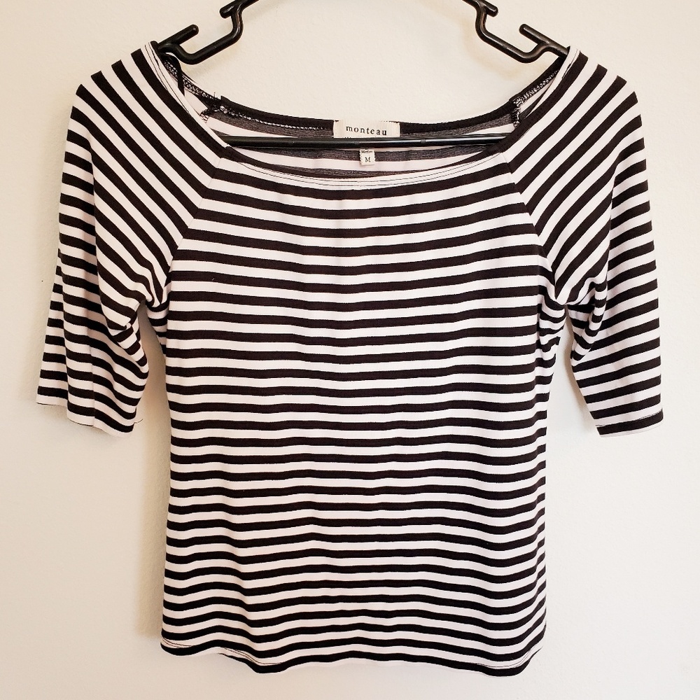 Black striped Monteau top